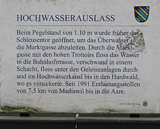 Informationstafel Hochwasserauslass