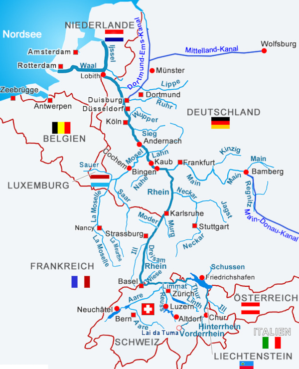 Verlauf des Rheins