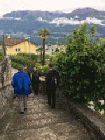 Treppe vom Osservatorio nach Locarno